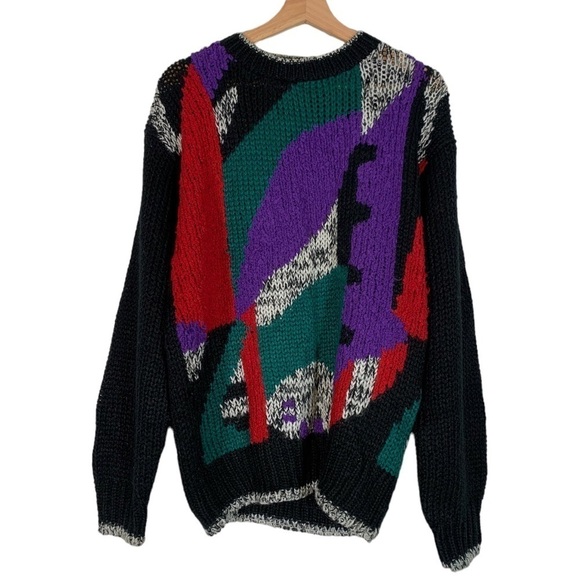 Vintage Oakton Retro 80s Crew Neck Knit Sweater Size Small - Picture 1 of 8